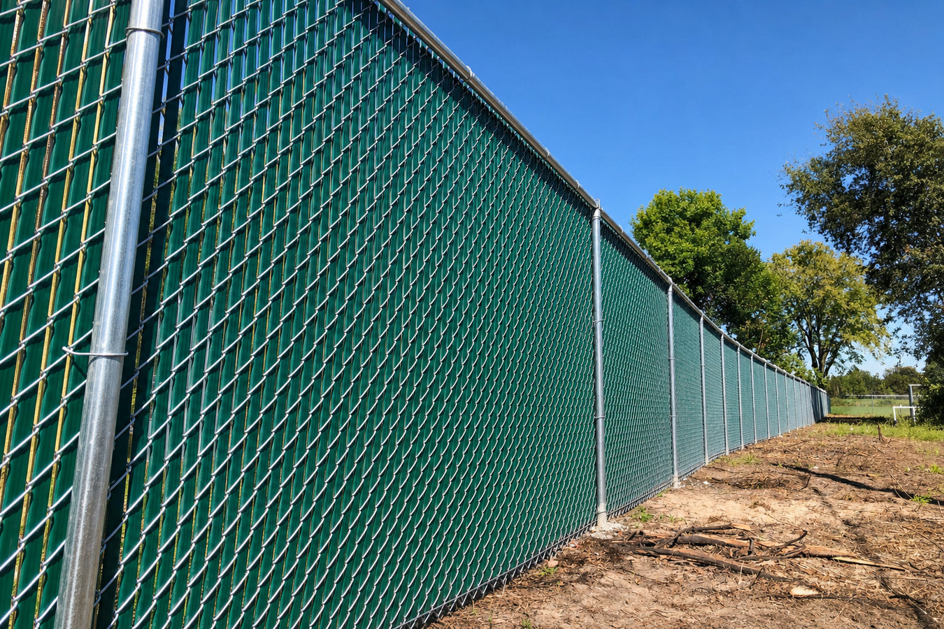 Commercial fence installation
